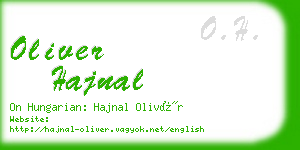 oliver hajnal business card